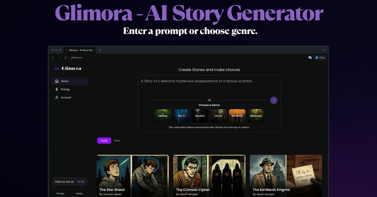 www.glimora.ai image